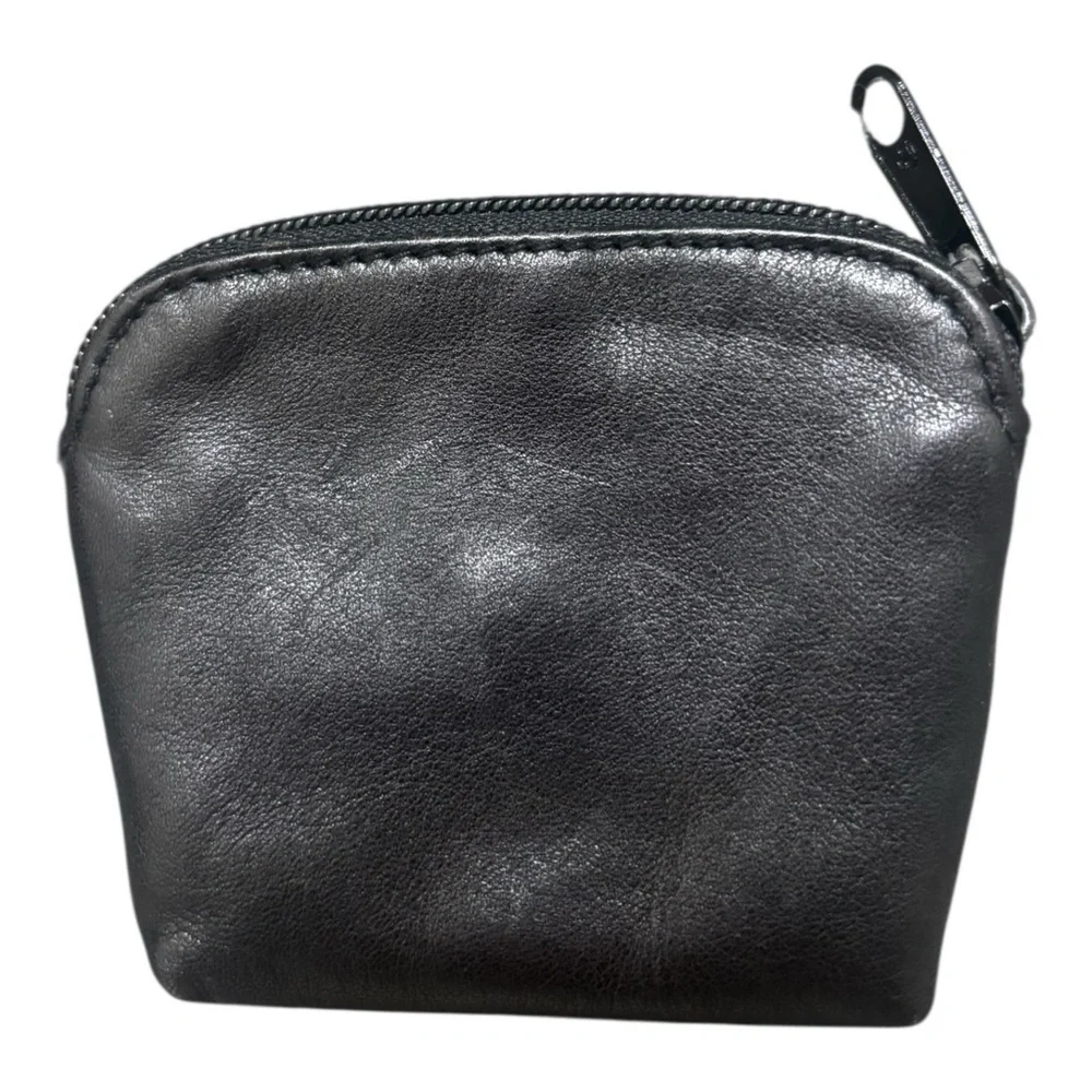 Brighton Black Pouch with Silver Heart Accent